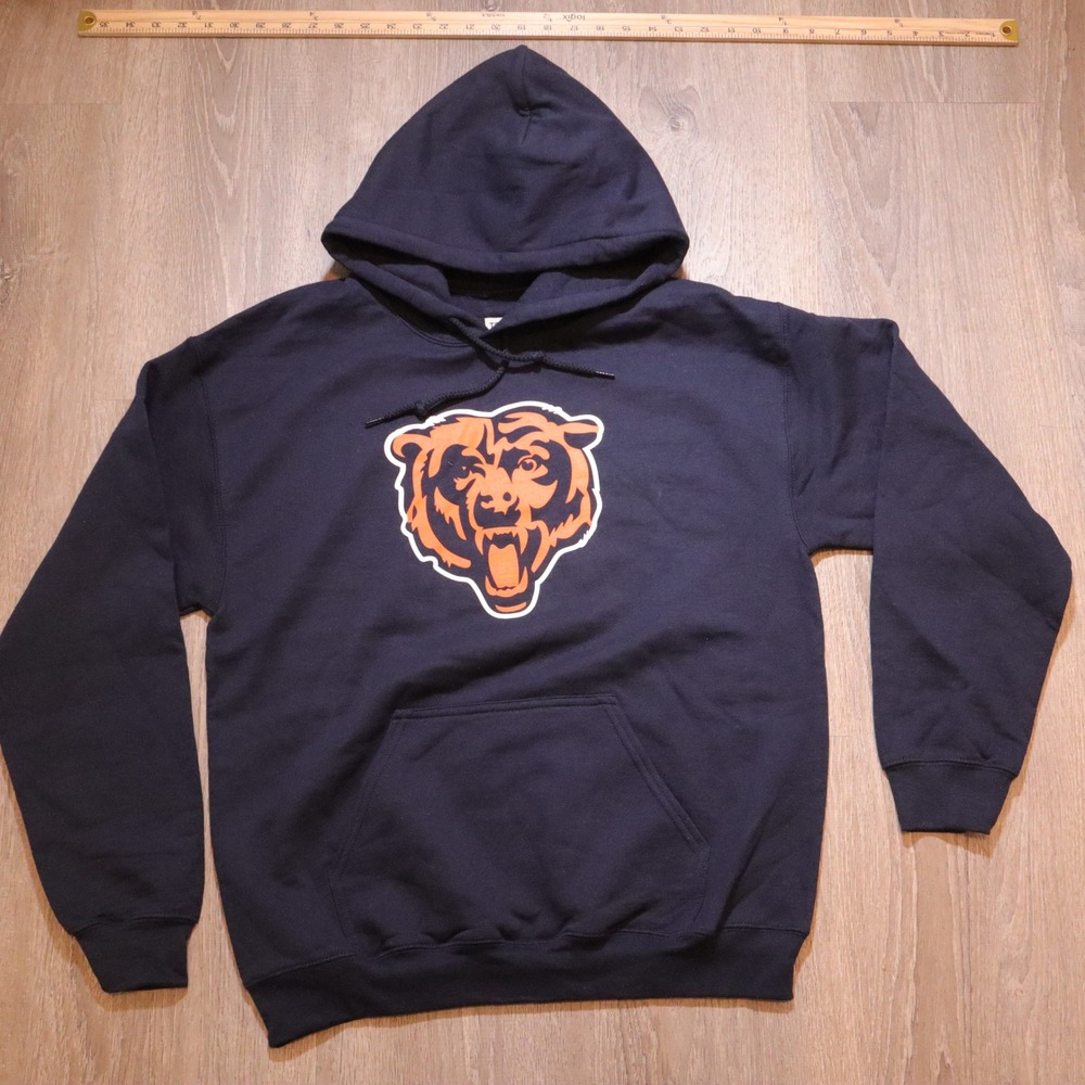 NFL Chicago Bears Football Hooded Sweatshirt Navy‎ Blue Men's Medium